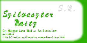 szilveszter maitz business card